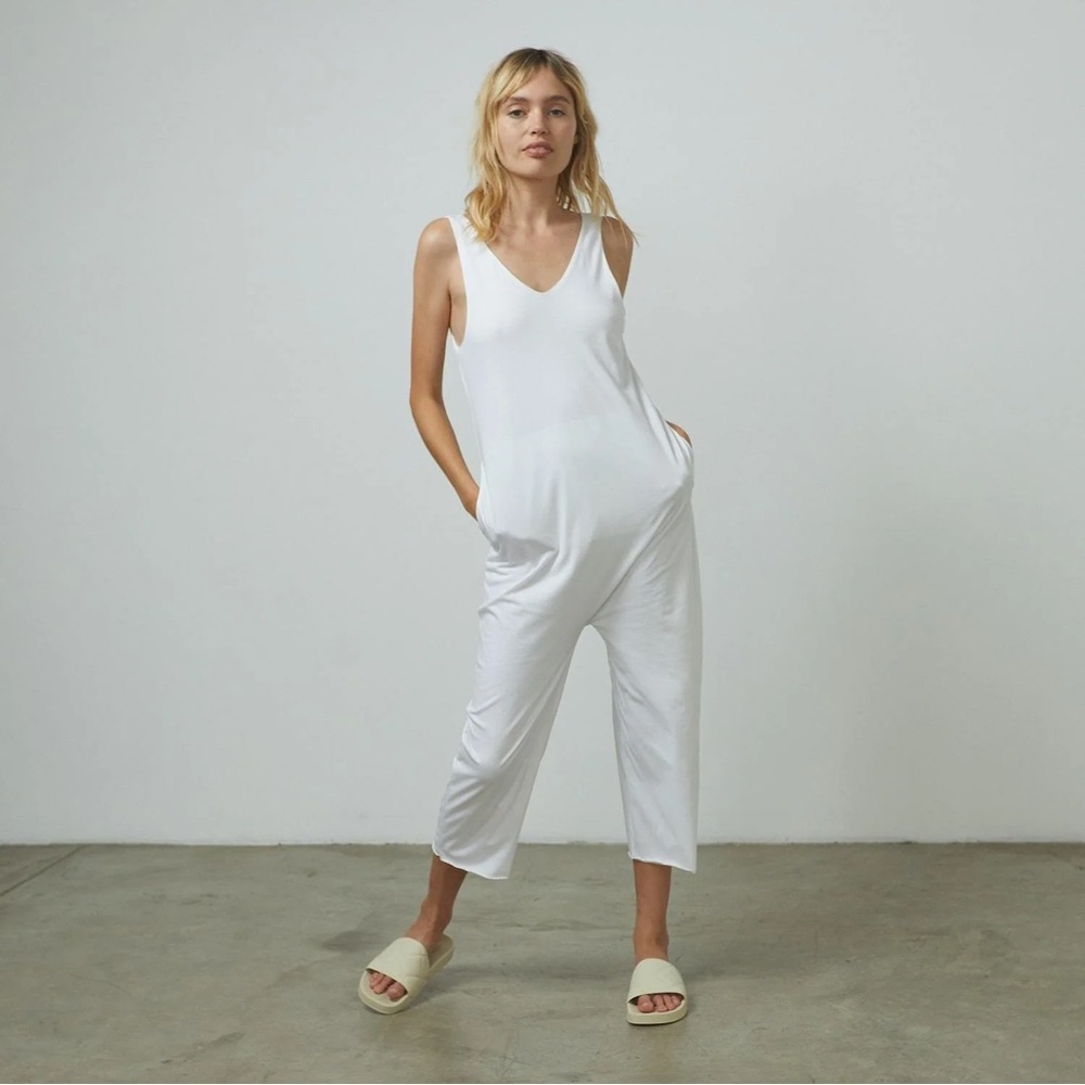 Lunya white romper, XS